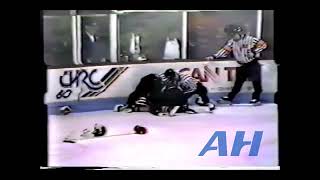 QMJHL Nov 1 1991 Patrick DeraspeBEA v Pascal VincentLAV Beauport Harfangs Laval Titan [upl. by Ylrrad]