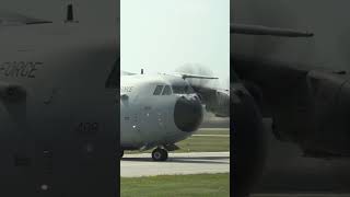 Atlas C1 A400M taxiing for departure at RAF Lossiemouth [upl. by Pentheas]