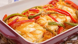 Bacalao a la Portuguesa Receta de Pescado fácil y riquísima [upl. by Dari]