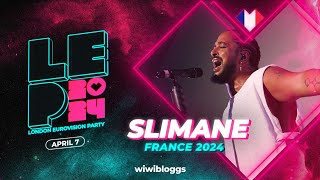 🇫🇷 Slimane quotMon Amourquot France 2024  LIVE  London Eurovision Party 2024 [upl. by Elva]