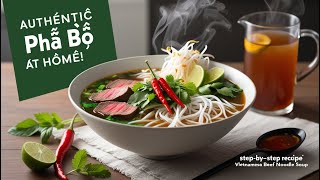 How to Make Authentic Vietnamese Phở Bò  Delicious Beef Noodle Soup Recipequot [upl. by Malvie]