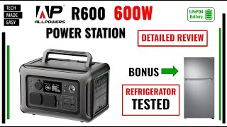 DETAILED Review AllPowers R600 600w Power Station [upl. by Lerim]