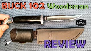 MOST Underrated BUCK Knife  Review BUCK 102 Woodsman [upl. by Asillem]