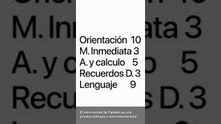 Minimental o escala de Folstein [upl. by Coulter]