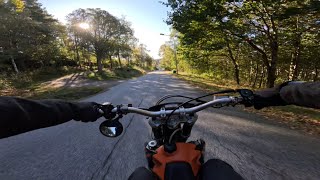 RIDE TO WORK  KTM EXC 125  4K [upl. by Oesile961]