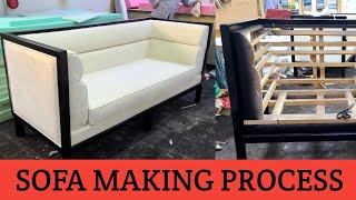 How To Build Chesterfield One Seater Sofa  Low Cost High Quality Sofa Making Process [upl. by Lesli]