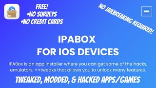 How To Download amp Install iPABox App Store on iOSApple Devices Hacked Tweaked Modded AppsGames [upl. by Ahsotal]