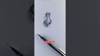 Easy Nose Drawing Tutorial  Master Realistic Nose Shading StepbyStep art foryou shorts draw [upl. by Emyaj]