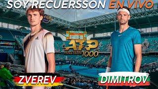 Alexander Zverev vs Grigor Dimitrov Reaccionando en vivo ATP Masters 1000 de Miami [upl. by Eloken]