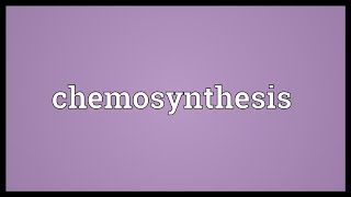 Chemosynthesis Meaning [upl. by Taimi597]