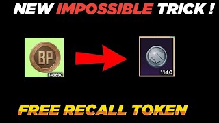 FREE 350 RECALL TOKEN IN BGMI amp PUBGMOBILE  UNLIMITED FREE RECALL TOKENS [upl. by Nahtnoj]