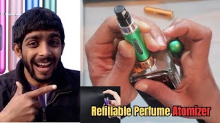 Portable Mini Refillable Perfume Atomizer Review  How to Refill Perfume in it [upl. by Neelrahc948]