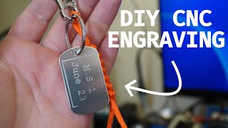 DIY CNC  Dog Tag Engraving [upl. by Milty]