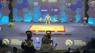 Marinov Gabriel BUL Gold Medal European Weightlifting Champs 2024  Clean and Jerk 160kg [upl. by Witha]