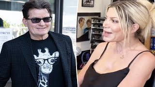 Tori Spelling says Charlie Sheen offered her a crack pipe upon entering his condo [upl. by Chris823]