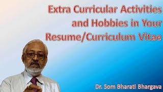 Extra Curricular Activities and Hobbies in your ResumeCV Curriculum Vitaeby BITDR [upl. by Beard]