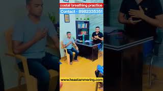 Stammering cure exercise Costal breathing practice for stammering treatment  Healstammering [upl. by Garnett500]