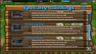 Bloons Tower Defense 5  BTD5  NEW Specialty Buildings  Dart Training Facility All Upgrades [upl. by Groos]