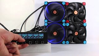 Thermaltake Commander F6 RGB LCD 6 Channel Bay Fan Controller amp Riing 12 Full Video Review [upl. by Anayt560]