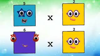 Numberblocks all square times various numbers  times Table compilation [upl. by Amadeus614]