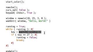 Python curses 08 Windows [upl. by Eiraminot347]