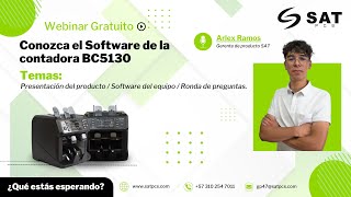 Software de la contadora de billetes BC5130 SAT Webinar  Satpcs [upl. by Yelyab]