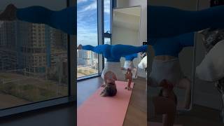 Headstand practice yogagirl flexible stretching [upl. by Yaner366]