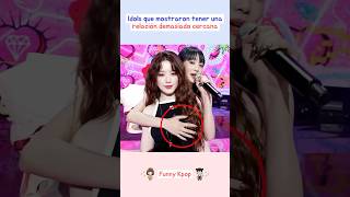 Idols que mostraron tener una relación demasiado cercana kpop shorts [upl. by Eelik]