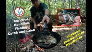 Alabama Outdoorsman Woodsman Primitive Survival Fishing Catch and Cook with Hand Line fishing kit [upl. by Radborne]