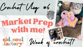 Week of Crochet  VLOG  Market prep yarn trying new crochet patterns [upl. by Alliuqa327]