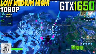 Fortnite GTX 1650  1080p Low Medium High [upl. by Roman188]