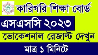 How to Check SSC Vocational Result 2023  ভোকেশনাল এসএসসি রেজাল্ট দেখুন  SSC Technical Result 2023 [upl. by Wivestad]