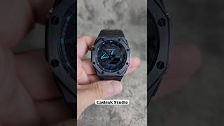 Casioak Mod Casio GSHOCK Royal Oak Custom Mens Luxury Watches 44mm Ga2100 Blue Offshore Metal [upl. by Aicilev]