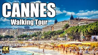 Cannes 🇨🇵 France  Walking Tour 4k Ultra HD 60fps – With Captions [upl. by Fryd866]