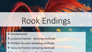 Endgame Series Part 5 Rook Endings [upl. by Charleen]