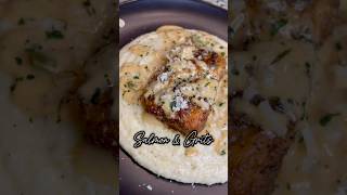 Cajun Salmon amp Grits recipe food foodie shorts [upl. by Bliss]