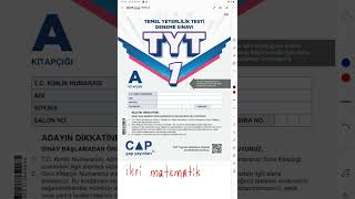 ÇAP TYT ÇÖZÜMLERİ [upl. by Neirbo]