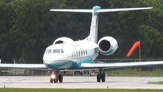 Gulfstream G550 Powerful Takeoff from Ft Lauderdale Executive FXE [upl. by Onder180]