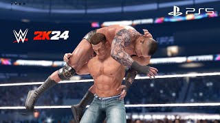 WWE 2K24  Randy Orton vs John Cena  Submission Match  Summer Slam  PS5 [upl. by Neeliak]