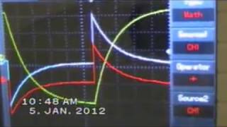 Oscilloscope numèrique le dipôle RC charge et décharge dun condensateur 11022012mpg [upl. by Mitzie]