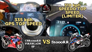 2022 Honda CBR1000RR R Fireblade SP vs BMW S1000RR  Top Speed  Acceleration 🔥🔥 [upl. by Loftis610]