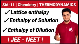 Lattice EnthalpyEnthalpy of Solution and Dilutionclass11 thermodynamics ncert cbse chemistry [upl. by Carbone114]