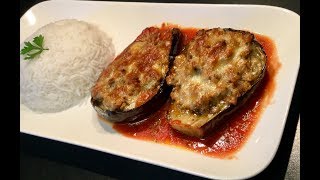 LES AUBERGINES FARCIES À LA VIANDE HACHÉE [upl. by Noraed]