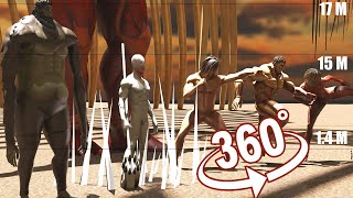 360° VR Attack on Titan Season 4 Part 3 Size Comparison [upl. by Sonahpets]