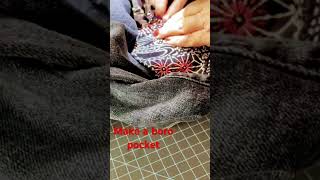 Sashiko on jeans sewing denim sashiko [upl. by Hsemin]