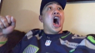 Seahawks fan reaction to Super Bowl 51 Ending [upl. by Nosnar]