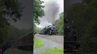 Reading amp Northern T1 2102 Steam Engine Blasting Through North White Haven on Iron Horse Rambles [upl. by Menides]