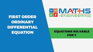 Equations Solvable for Y  First Order ODEs  Maths Engineering  Online Course [upl. by Rebekah]