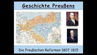 Die Preußische Reformen 18071815 Freiherr vom Stein  Fürst Hardenberg  Bauernbefreiung [upl. by Teloiv460]