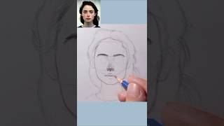 How to draw a portrait using loomis method shorts loomismethod [upl. by Charis855]